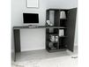 Dmora Bureau Donnas en bois mélaminé noir anthracite 120x55x74h cm