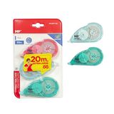 MP 3 stuks correctieroller, muis, 20 m x 5 mm, nauwkeurige, direct overschrijfbare correctietape voor kantoor, thuiskantoor of school, compact