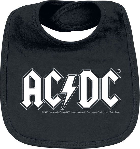AC/DC Metal-Kids - Logo Unisex Slabbetje - Zwart