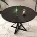 Table à manger - Environ 120 cm - Plateau en bois - Pieds en métal - Convient pour 4 personnes - Design moderne - Idéal pour les petits espaces - Noir