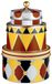 Boîtes de rangement empilables, métal, multicolore, 13 x 19,5 x 19,5 cm
