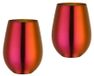 Solidchoice - Set de 2 verres à vin en acier inoxydable - Magic Red pour le camping et les voyages