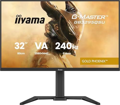 iiyama G-Master GB3295QSU-B1 32" 240Hz QH, 0,4ms, AMD FreeSync Premium, 2x HDMI 2.1, 1 x DisplayPort, 4 x USB-hub, in hoogte verstelbaar