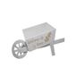 FGF IMPORT EXPORT Plantenhouder van hout wit trolley 35 x 14 x 13