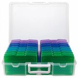 novelinks Foto Case 10 cm x 15 cm Photo Box Opslag - 16 Inner Photo Keeper Foto Organizer Cases Foto's Opslag Containers Doos voor Foto's (Cool Gekleurd)