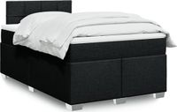 vidaXL Boxspringbed met matras, stof, zwart, 120x200 cm