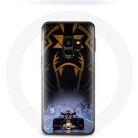 Maniacase Hoesje voor Samsung Galaxy S9 Formule 1 Sebastian Vettel F1 Racing Driver Zwart