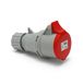 Industriële contactdoos met CEE-afdekking, 5-polig, 400V/16A, voor buitengebruik, schroefverbinding, waterdicht IP44