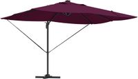 vidaXL Parasol 352 x 251 x 265 cm Polyester en Aluminium Bordeaux Rood