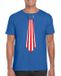 Bellatio Decorations Shoppartners Bv Blauw t-shirt met Amerikaanse vlag stropdas heren - Amerika supporter S