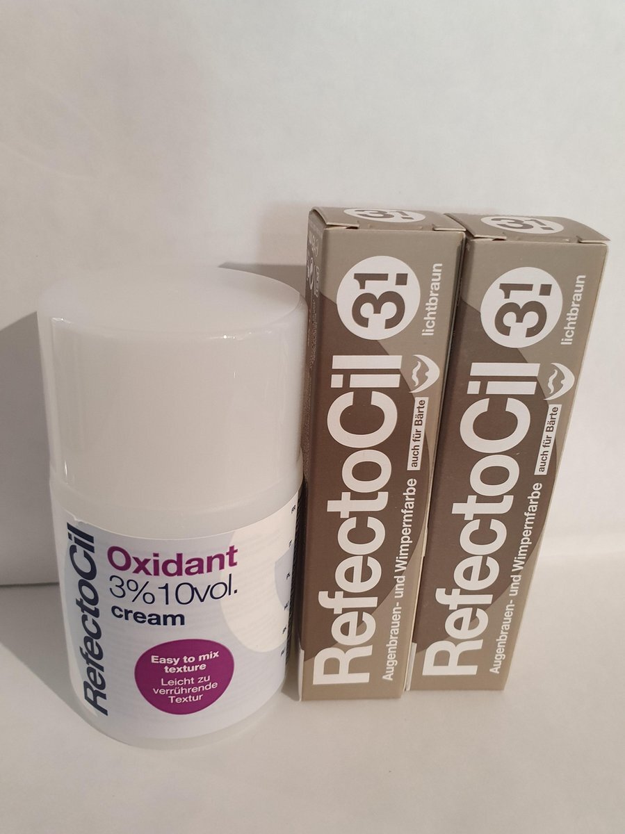 Refectocil 2 stuks Lichtbruin + 100ml Crème Oxidant