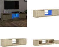 vidaXL Tv-meubel met LED-verlichting 140x40x36 cm Sonoma eikenkleur