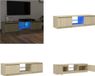 vidaXL Tv-meubel met LED-verlichting 140x40x36 cm Sonoma eikenkleur