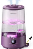 Humidificateur, 3,6 litres, remplissage par le haut, 34 heures d'autonomie, fonctionnement silencieux, sans BPA, veilleuse