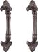 Relaxdays meubelgreep vintage, 2 stuks, handgreep antiek voor kasten, lades, schuifdeur, gietijzer, 20 cm lang, bruin