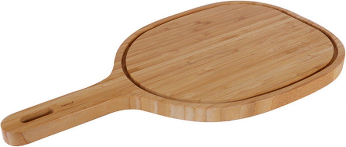 Pebbly Snijplank - Incl. Handvat - Bamboe - 35x18.6x1.7 cm - Bruin
