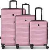 Smartbox Edition 03 4 wielen Kofferset 3-delig - Harde bagage - Combinatieslot - rose