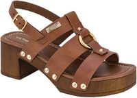 Les tropeziennes par M. Belarbi Dresco Penelope leren sandalen met hak bruin dames maat 36