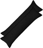 vidaXL Housse de coussin - 2 pièces - BOIS - Noir - 40 x 145 cm - Bouclé
