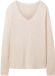 Tom Tailor - Gebreide trui met V-hals - Maat XS - desert sand melange