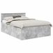 vidaXL Bedframe met hoofdeinde Beton Grijs 150 x 200 cm Bewerkt hout