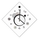 Wandklok met bedrukt papier - geschikt voor woonkamer, keuken, kantoor - stil uurwerk