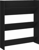vidaXL Wandschoenenkast 80x18x90 cm bewerkt hout zwart