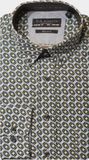 R.B. Boston Casual hemd lange mouw Groen Regular Fit Katoen