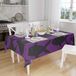 Bonamaison Tafelkleed, Anti-Mold, Sneldrogend, Waterdicht, 100% Polyester Tafellaken, Paars, zwart, 140 x 160 Cm