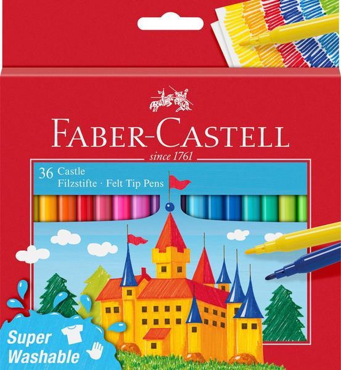 Faber-Castell Faber Castell Viltstiften Super Washable Junior 36 Stuks