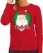 Bellatio Decorations Foute Kersttrui / sweater - I hate this - rood voor dames - kerstkleding / kerst outfit XS