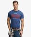 Superdry Homme T-shirt Vintage Logo Classic Blue Taille: S