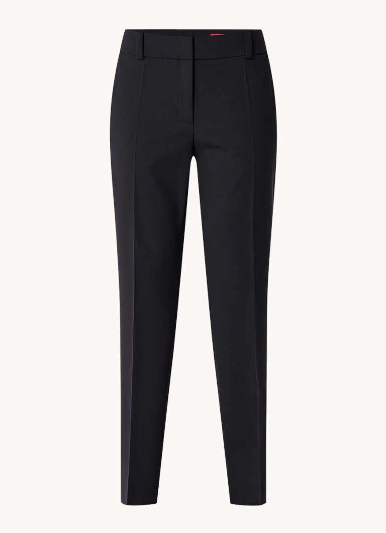 HUGO BOSS HUGO BOSS Hetana high waist slim fit cropped pantalon in wolblend