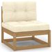 VidaXL Tuinbank Hout, Stof/Weefsel, Polyester Bruin