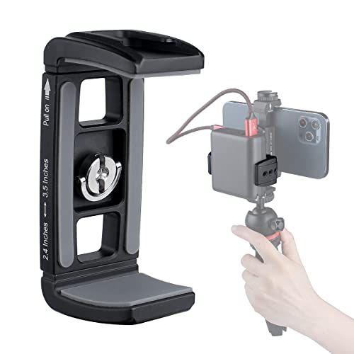 ARNARKOK Power Bank Klemhouder Metalen Telefoon Statief Mount, Camera Cage, met 1/4 "Schroefgat, Koude Schoenmontage, Telefoonhouder Clip [Dikke Case & Grote Telefoons Vriendelijk], Compaitbale met Anker Power Bank