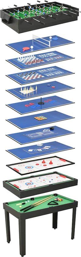 vidaXL Multispeeltafel 15-in-1
