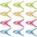 Ram® 12 x strandhanddoekclips, grote Jumbo wasknijpers, plastic clips voor ligbedden, ligstoelen, zwembadstoelen en waskleding