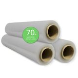 Rekbare Ofituria Rekbare verpakkingsfolie, kunststoffolie, transparant, 75% gerecyclede materialen, beschermfolie, rol tot 400 m rekbaar, ofiturie (3 stuks)