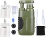 PolkaHome Filtre à eau 5000L – Filtre à eau de survie extérieur – Filtre de purification d'eau portable – Comprend 2x pochettes d'eau pliables 500ml