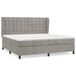 VidaXL Boxspringbed met matras, fluweel, lichtgrijs, 160x200 cm