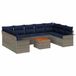 vidaXL Banc de jardin gris et bleu marine
