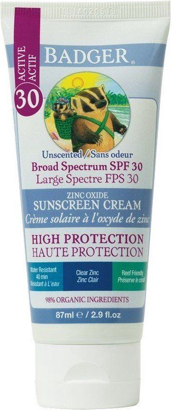 Badger - Natuurlijke Zonnebrandcrème (Geurloos) - Badger SPF 30