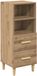 vidaXL Dressoir - Artisanaal - Eikenkleurig - 34 x 34,5 x 90 cm - Bewerkt Hout