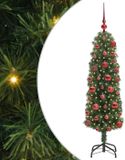 vidaXL Kunstkerstboom Groen 120 cm PVC en Staal en Kunststof