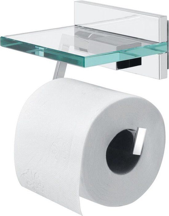 Tiger Safira - Toiletrolhouder met planchet - Chroom