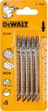 DEWALT DT2164QZ Decoupeerzaagbladen voor hout T-schacht HCS T101D (Pack van 5)