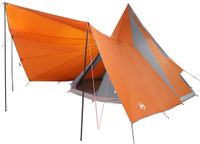 vidaXL Tipi Tent met dak Grijs en Oranje 510 x 690 x 330 cm taft
