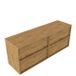 Saniclass Holz Frame Badkamermeubelset - 160x45x62cm - houten topblad - zonder kraangat - 4 lades - mat eiken natural (hout)