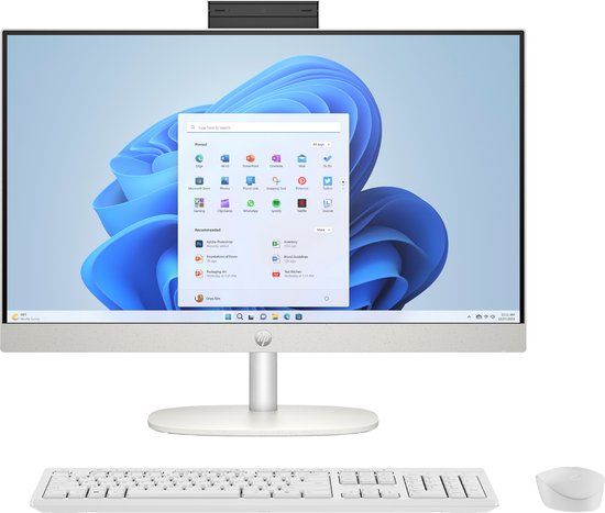 HP 24-cr0090nf All-in-One PC 23.8 inch FHD Ryzen 5 7520U 16GB RAM 512GB SSD Radeon Graphics Wit