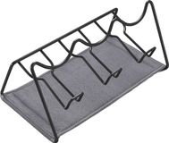 Metaltex Zwart afdruiprek voor 3 water- en thermosflessen - Inclusief afdruipmat - Sodatex 3
